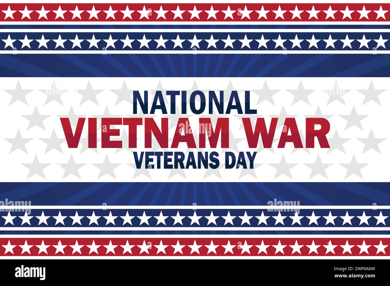 National Vietnam War Veterans Day wallpaper with typography. National Vietnam War Veterans Day, background Stock Vector