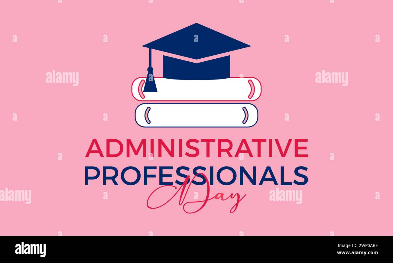 National Administrative Professionals Day celebrated every year of April 24, Vector banner