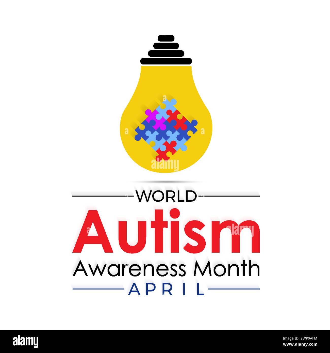 Autism awareness poster or brochure template Vector Image