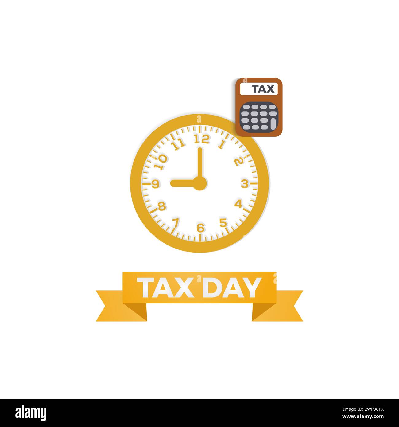 Tax Day celebrated every year of April 15th, Vector banner, flyer ...