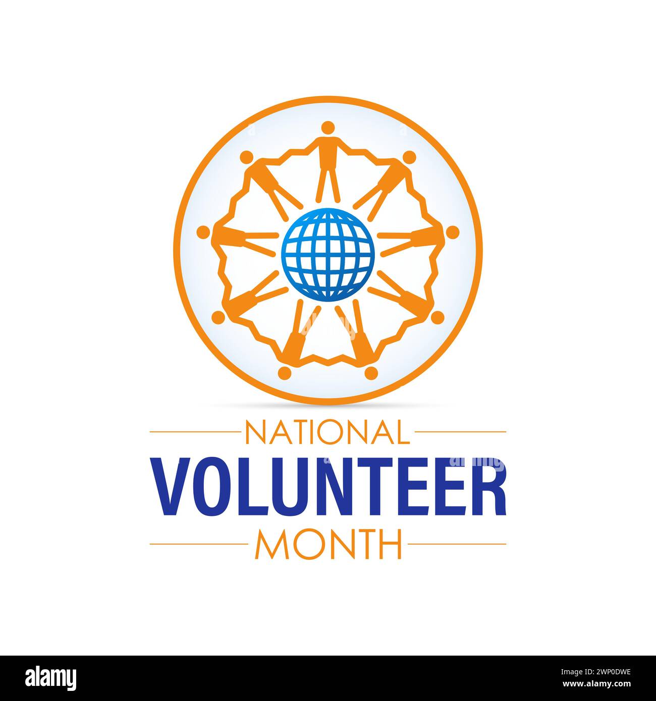 National Volunteer Month celebrated every year of April, Vector banner ...