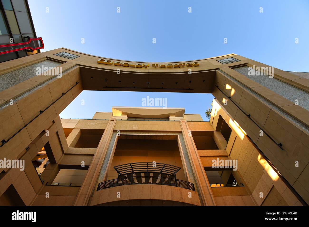 The Facade of the Dolby Theatre in Hollywood - Los Angeles, California Stock Photo