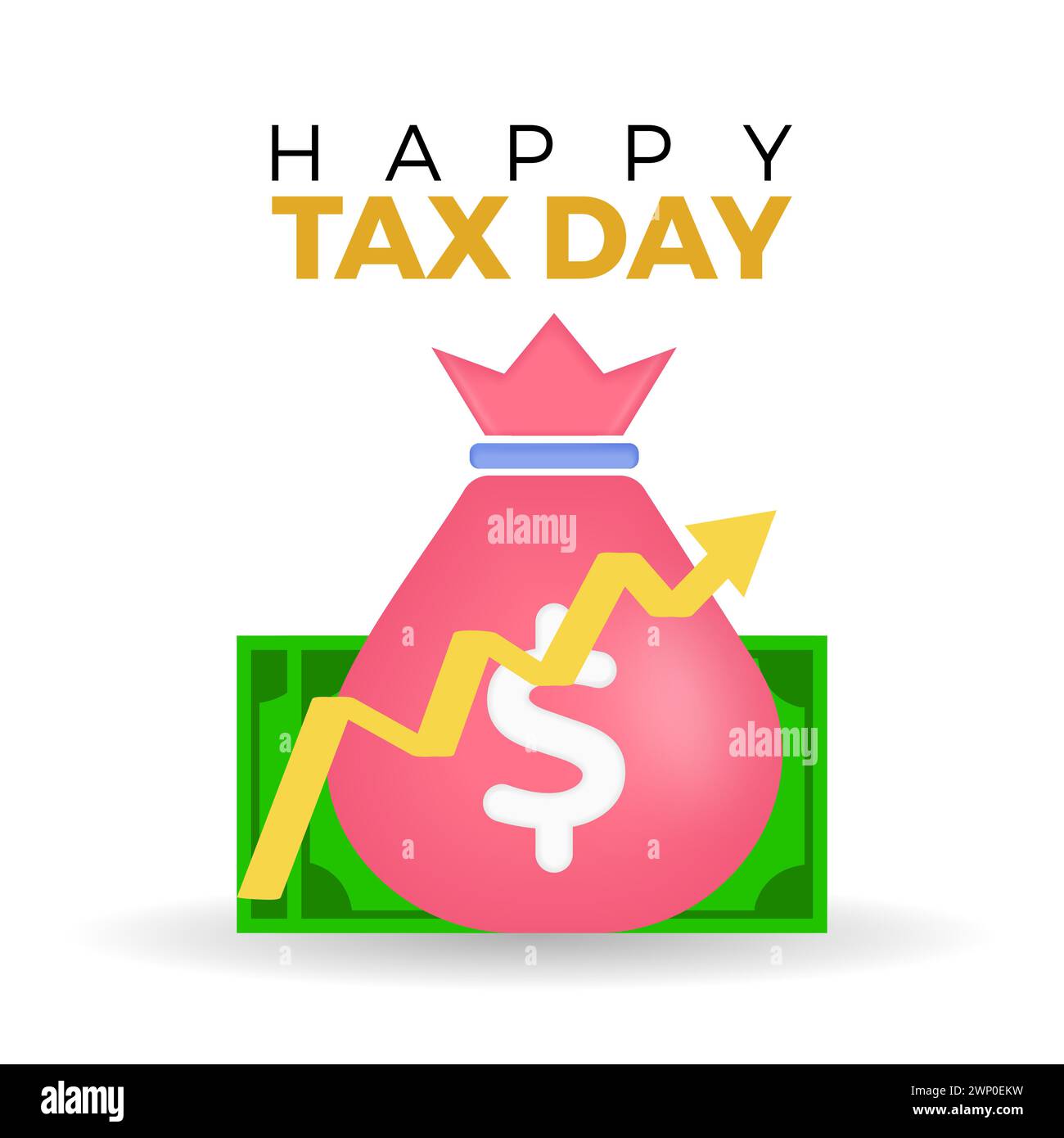 Tax Day celebrated every year of April 15th, Vector banner, flyer