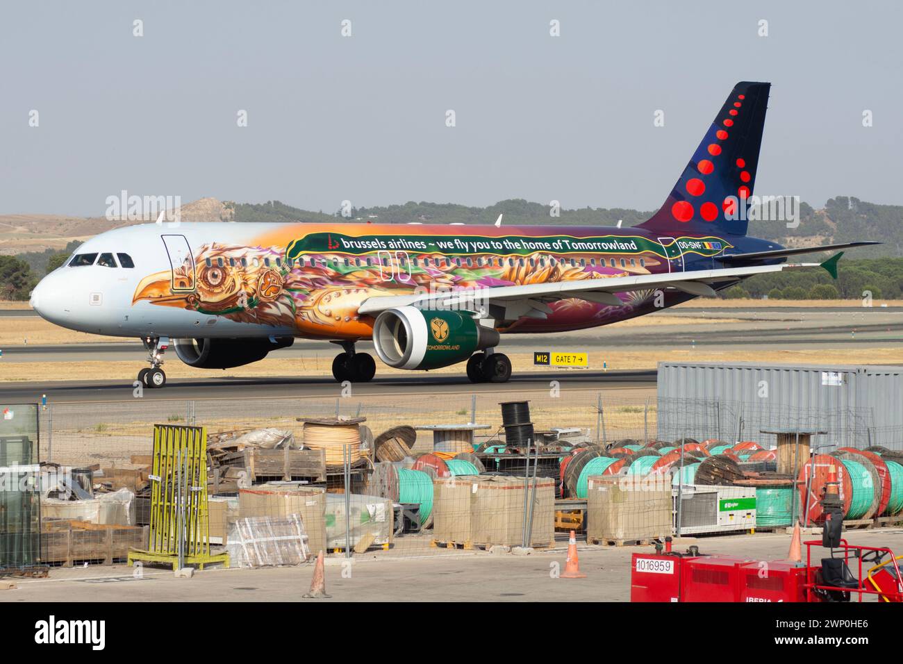 Brussels Airlines Airbus A320 airliner with special decoration Stock Photo