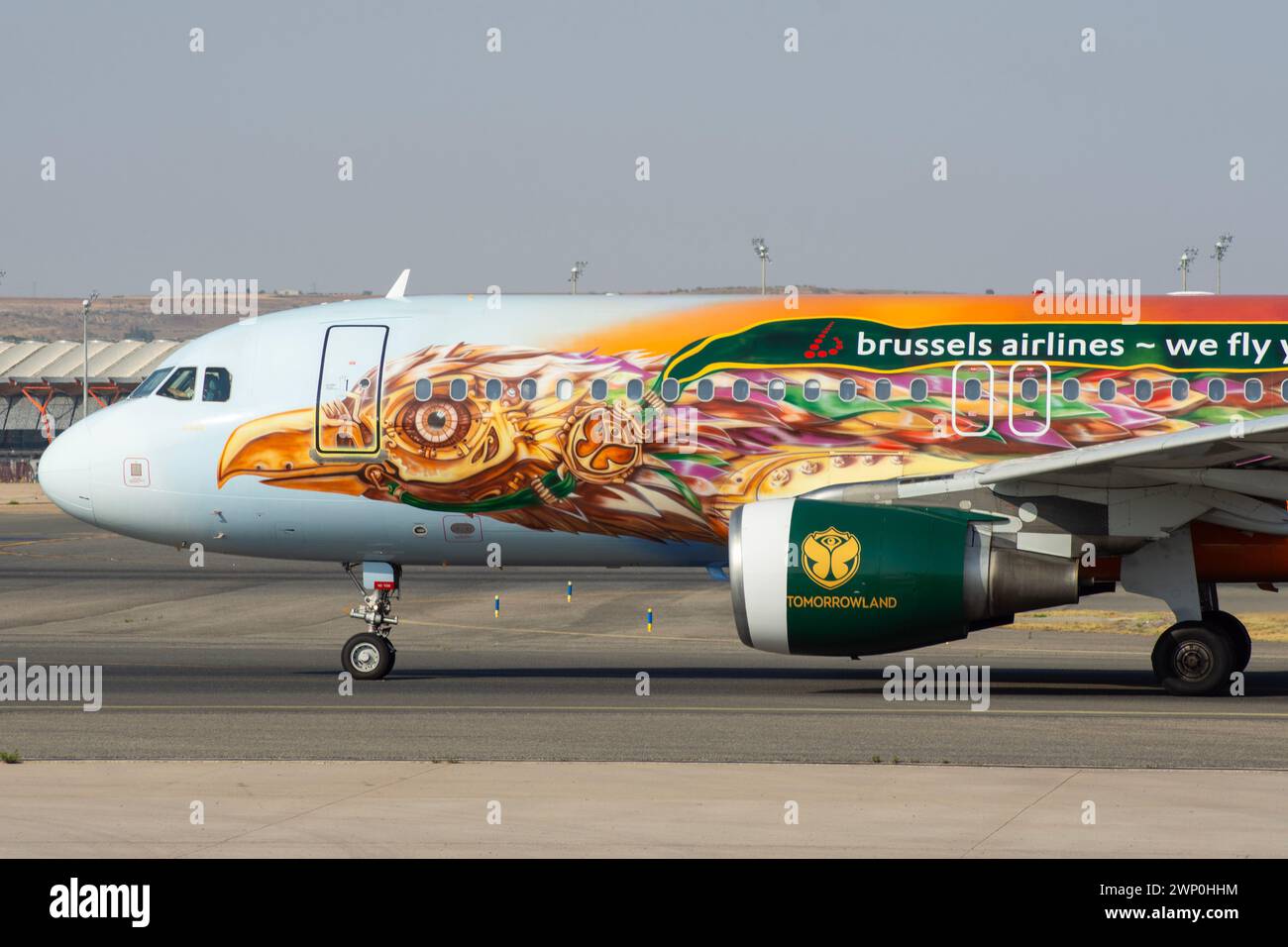 Brussels Airlines Airbus A320 airliner with special decoration Stock Photo