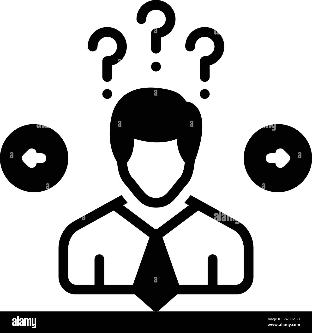 Icon for decision making,decision Stock Vector