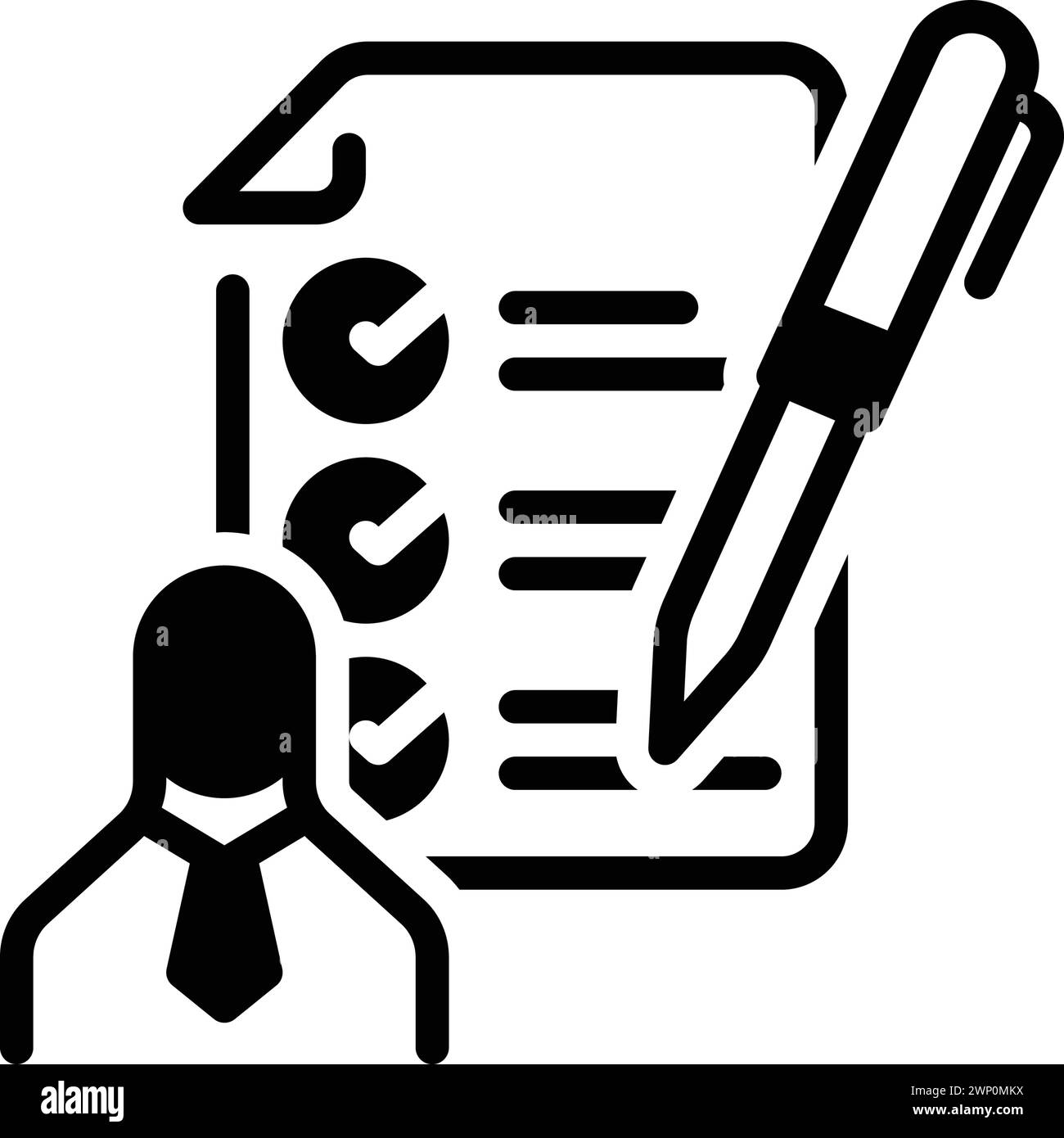 Performance appraisal vector vectors Black and White Stock Photos ...