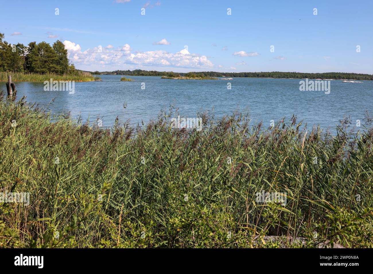 Trosa Havsbad in the Södermanland area, surrounded by magnificent archipelago views. Sweden. Stock Photo