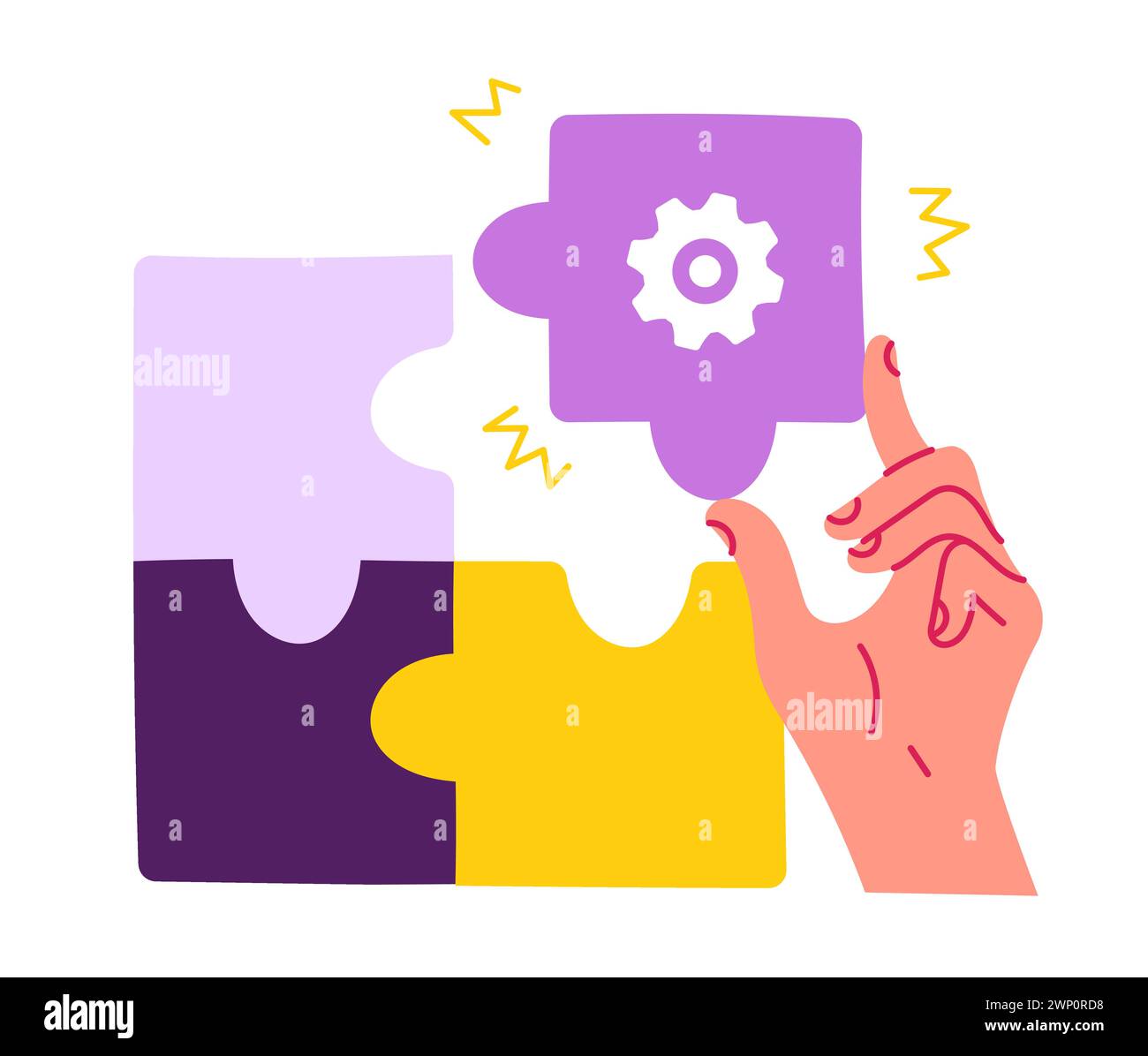 Putting pieces Stock Vector Images - Alamy