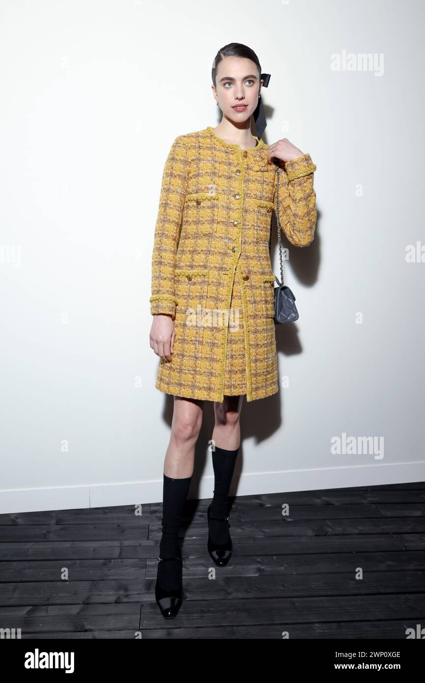 Margaret Qualley attends the Chanel Fall/Winter 20242025 readytowear