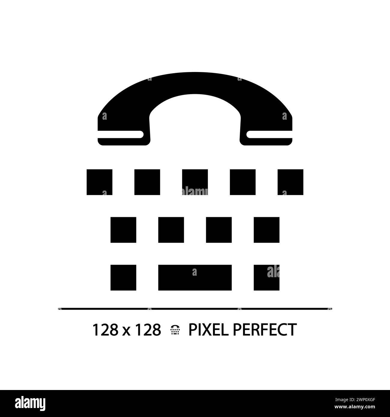 Communication device for the deaf black glyph icon Stock Vector Image