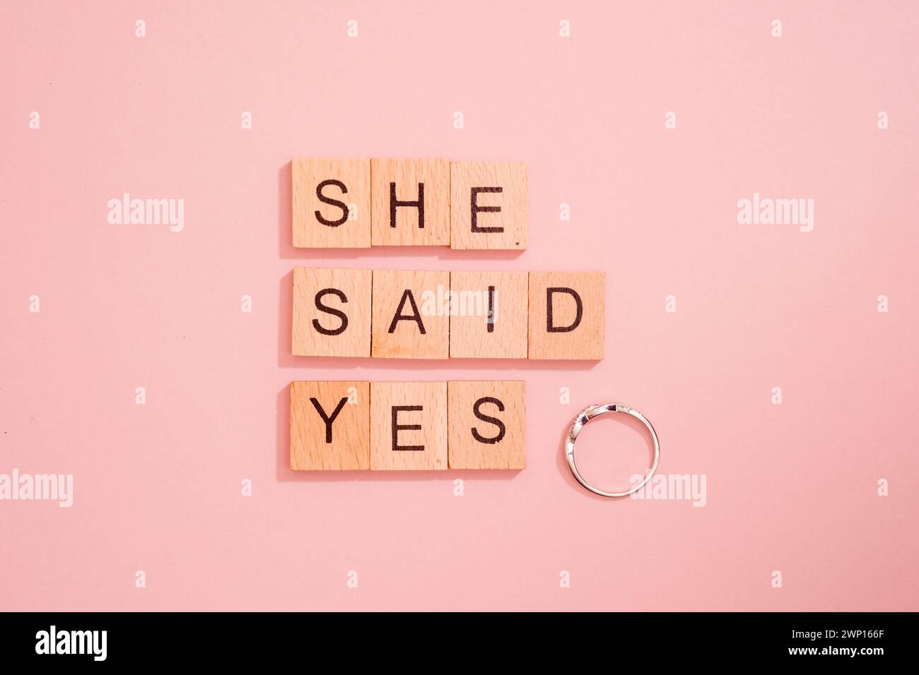 She Said Yes Proposal Stock Photo Alamy