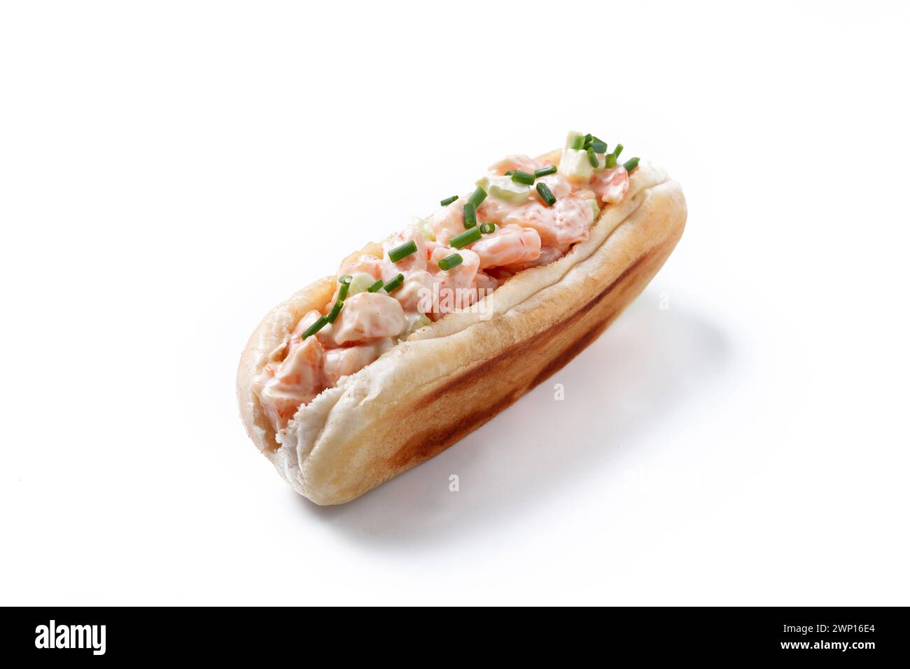 Lobster roll isolated on white background Stock Photo