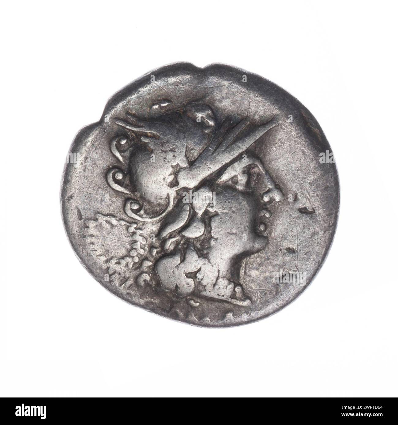 Servilius Inscriptions Silver denarius issued by C. Servilius in 136 BC depicting Dioscuri on ...