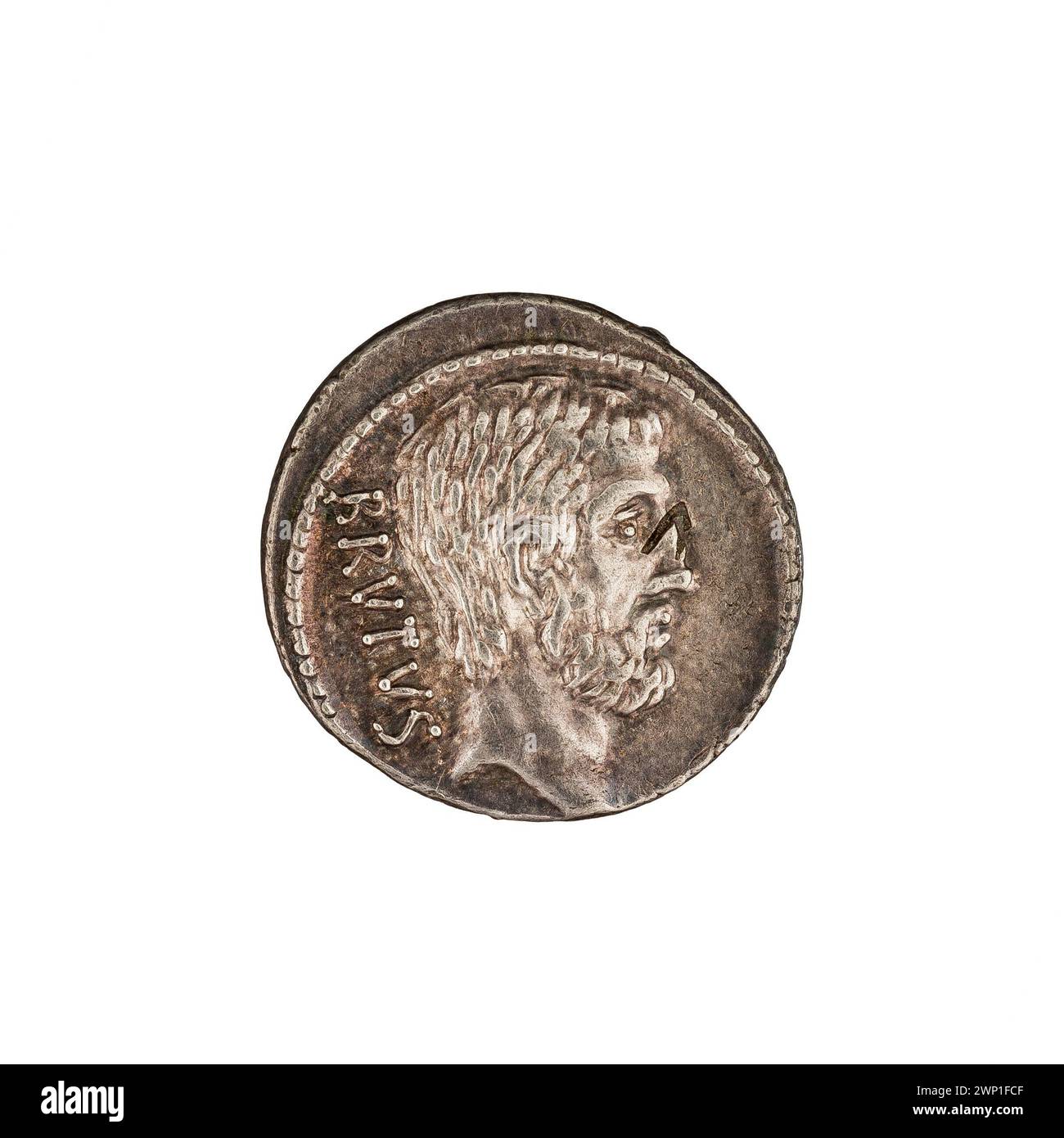 Denarius by Marcus Junius Brutus features iconography of L. Iunius ...
