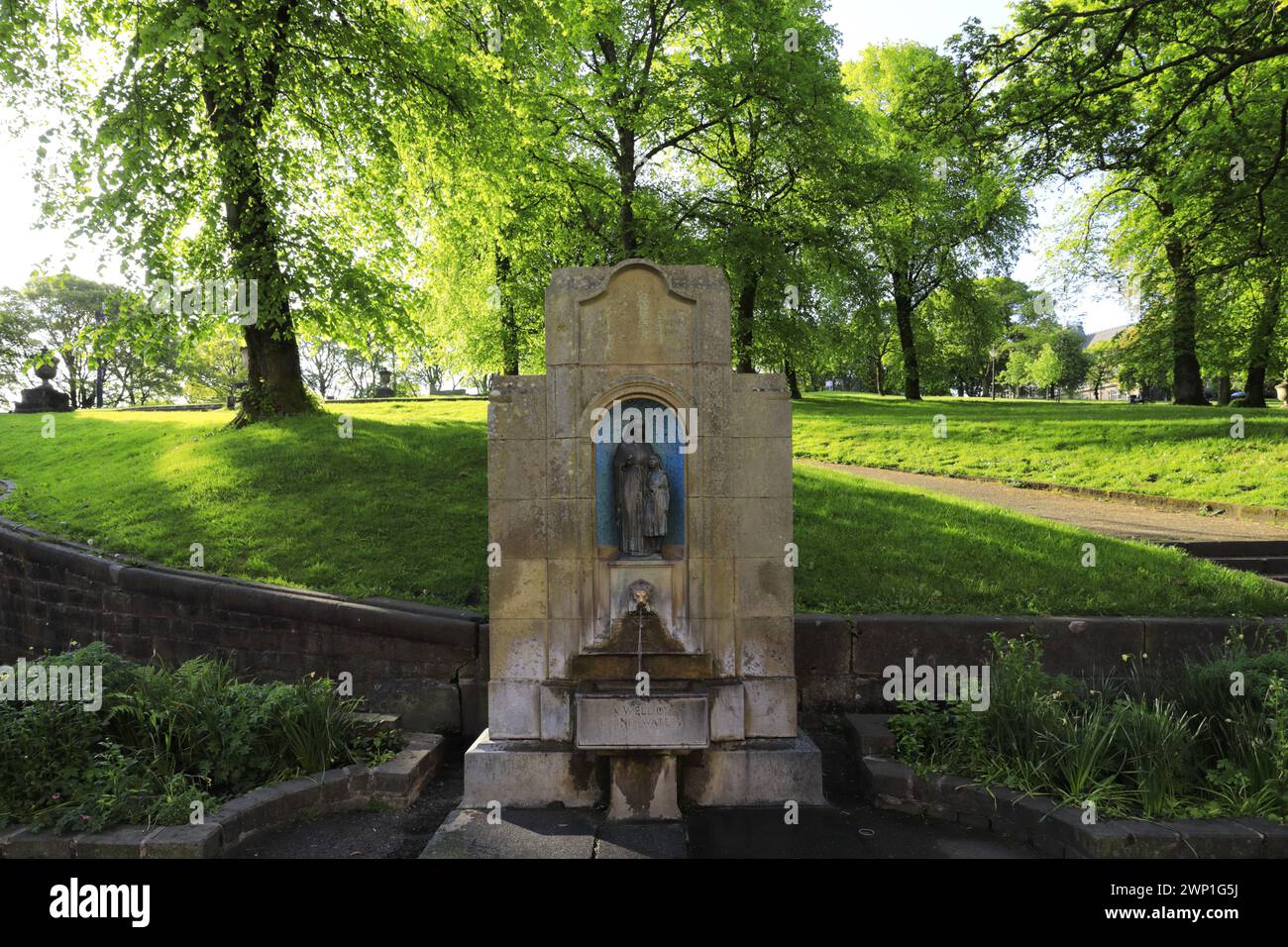 St Annes Well in the market town of Buxton, Peak District National Park ...
