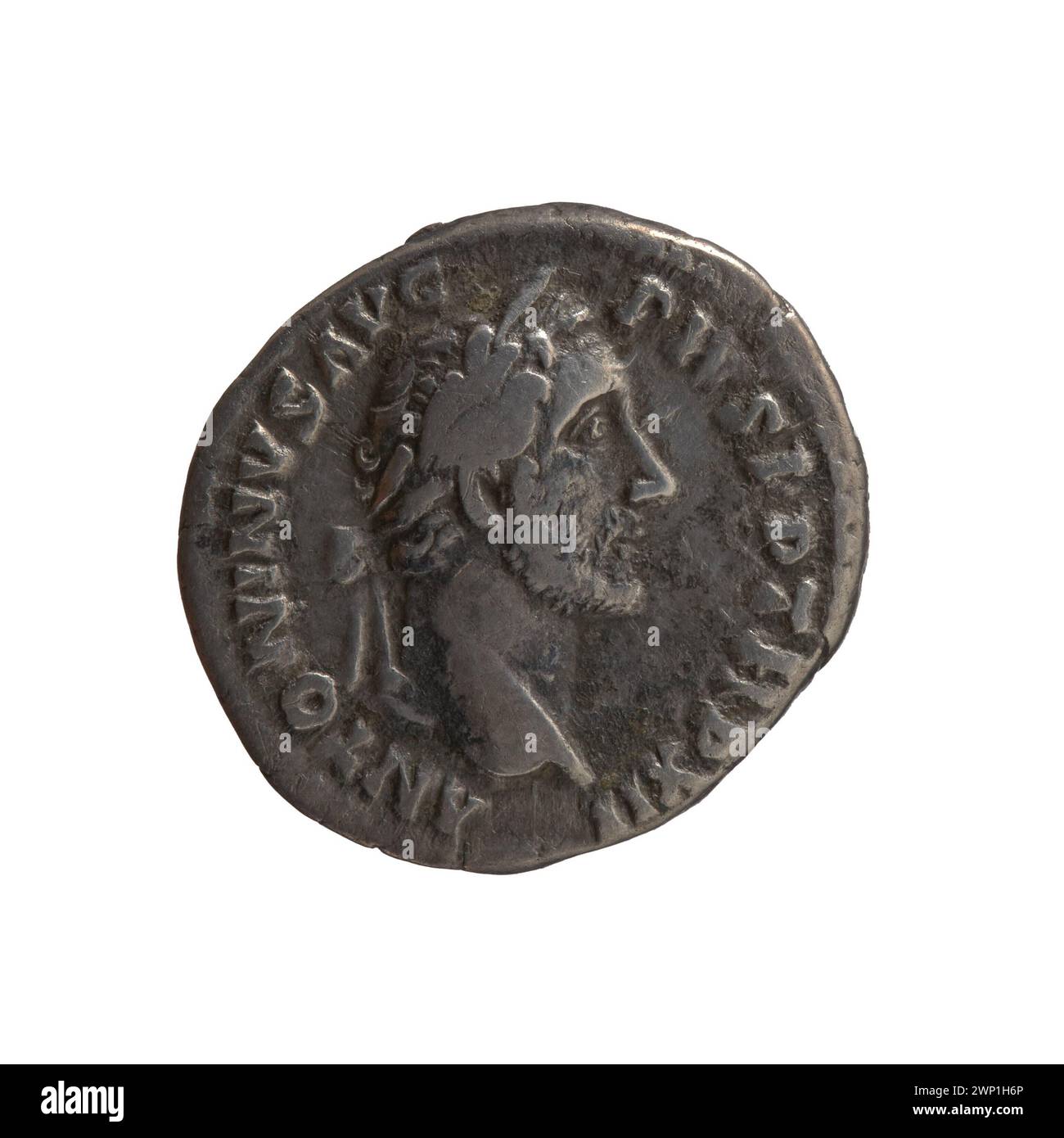 denarius; Antoninus Pius (86-161; Roman emperor 138-161); 148-149 (147-00-00-148-00-00); Stock Photo