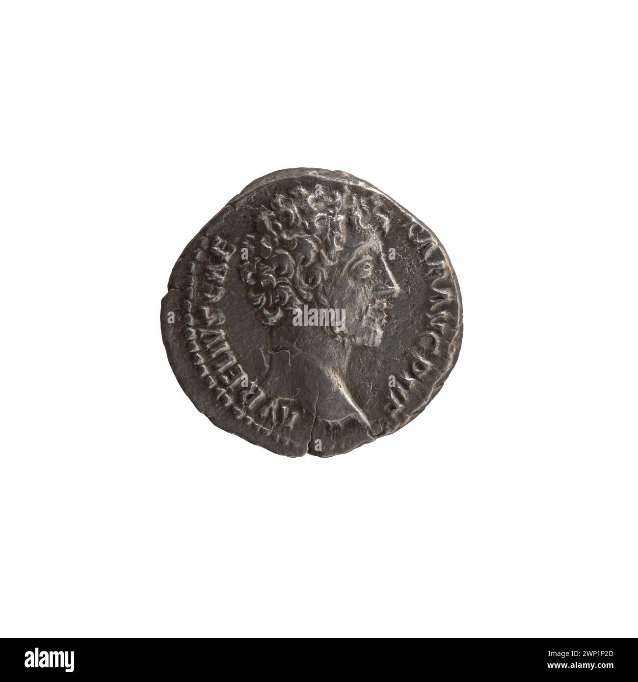 Silver denarius minted between 148 and 149 AD featuring Antoninus Pius ...