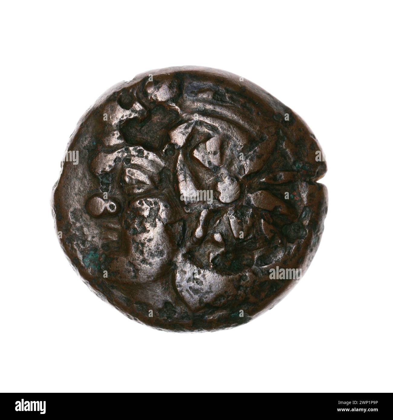 Brown coin; Pantikapaion; 1. PO. III century BC (-300-00-00--251-00-00);Chynowski, Józef (1833 1915), Chynowski, Józef (1833 -Ca 1915) - collections, Nadczarzyorze, satir (mitol.), Society for the Encouragement of Fine Arts (Warsaw - 1860-1940) - collection, weapon (iconogr.), Goritos (army), twelve -pointed star (iconogr.), Stars, head of the lion (iconogr.), Jesiotry, counterattacks (numism.), Lions, fish, arrows (weapons), armament (iconogr.), Animals, bow and Strzała (iconogr.), Arch in Sajdak (iconogr.), Łuki (army) Stock Photo