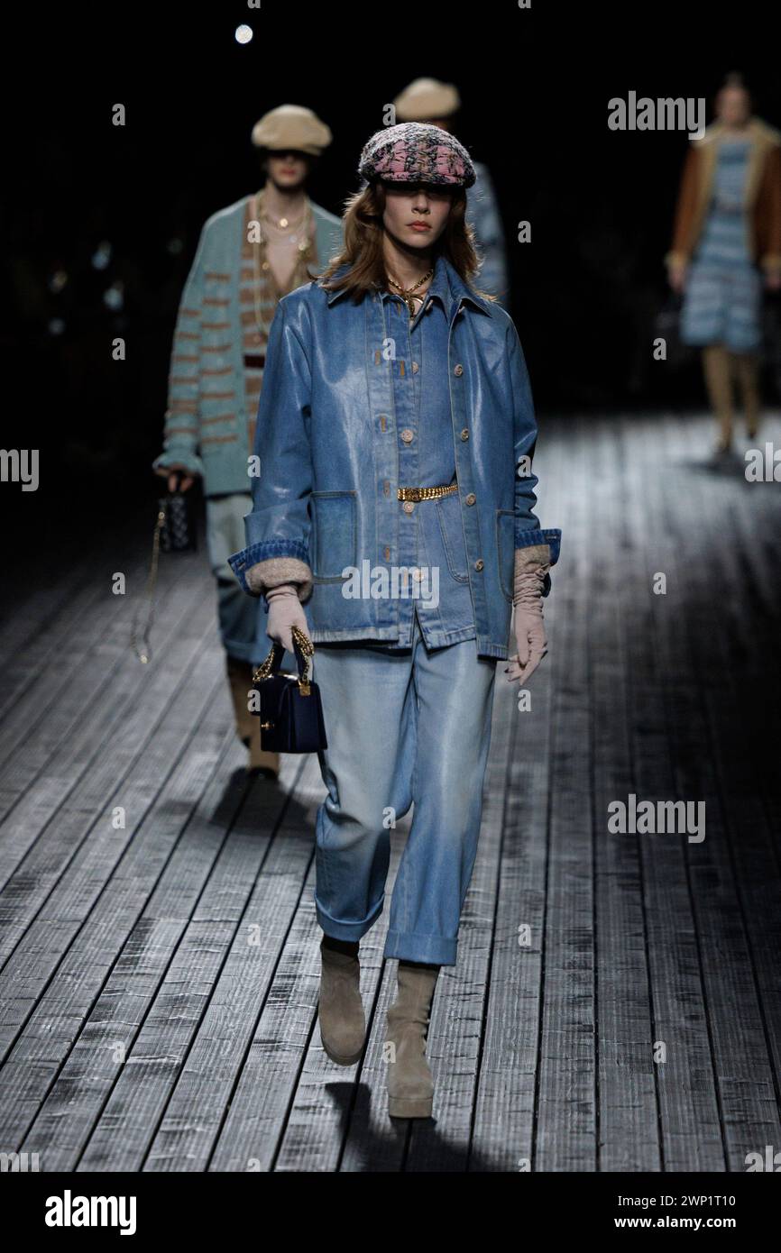 A model wears a creation as part of the Chanel Fall/Winter 2024-2025 ...