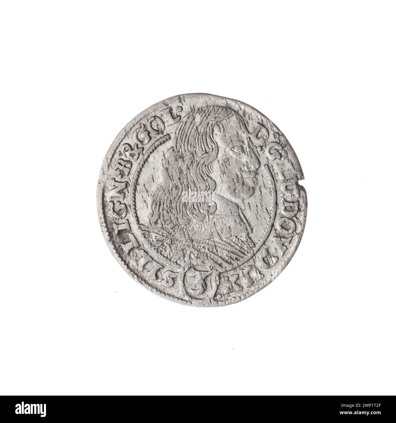 This 1659 3 Krajcary coin of Prince Ludwik IV of Legnica shows Piast ...