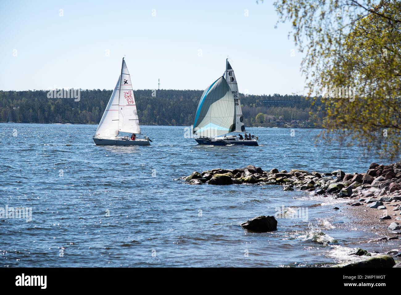 Lidingö runt 2023 regatta Stock Photo