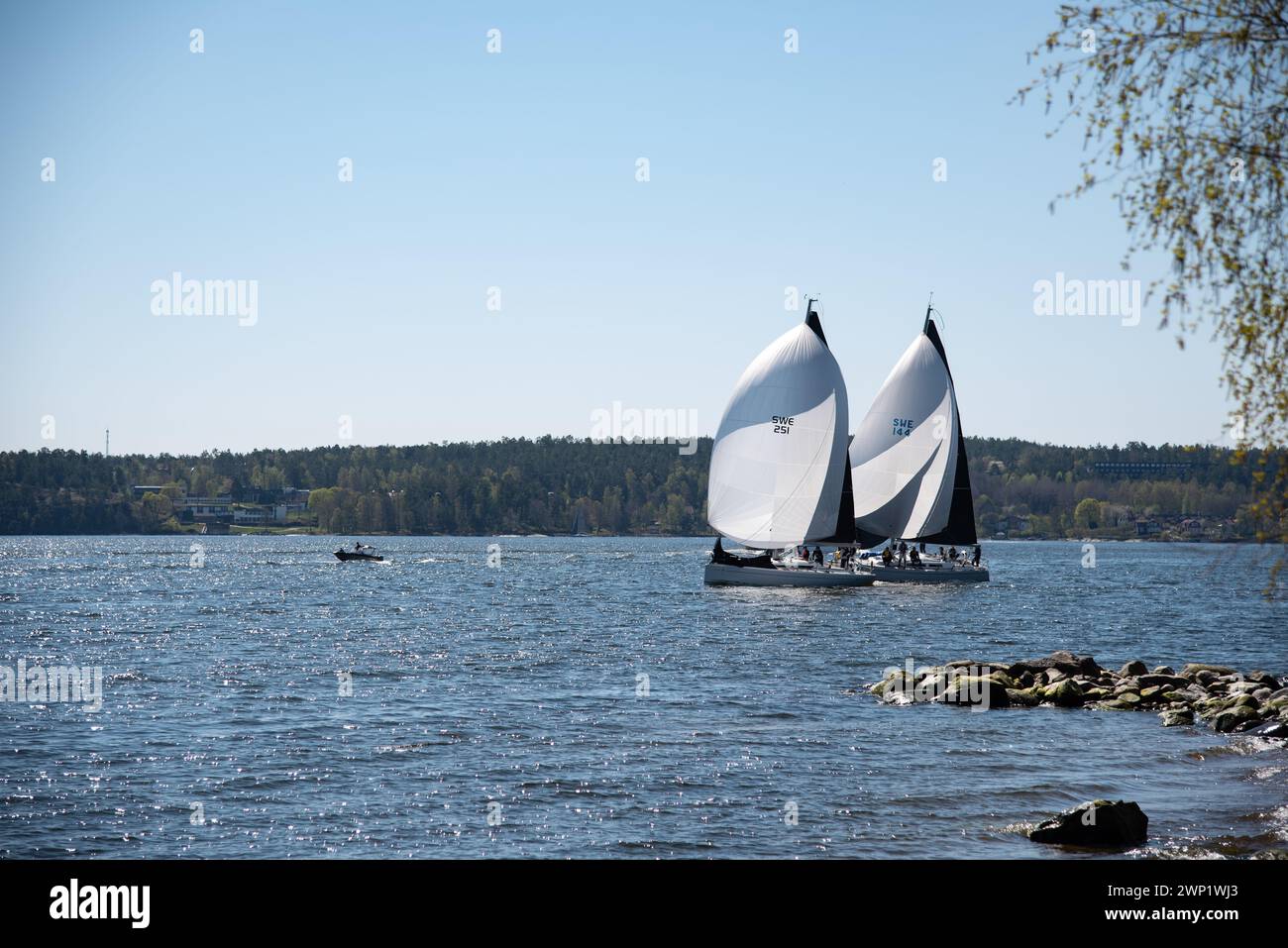 Lidingö runt 2023 regatta Stock Photo