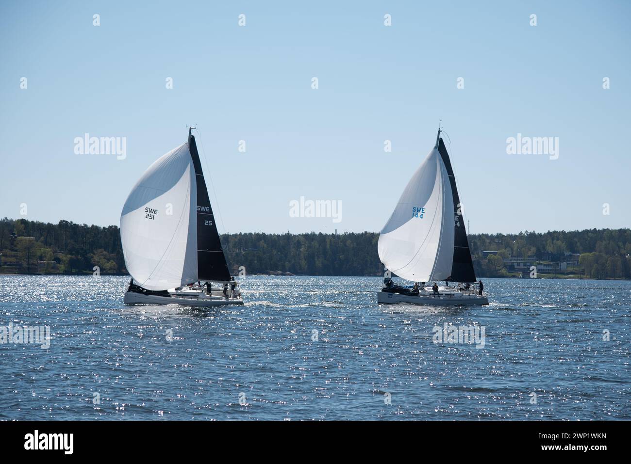 Lidingö runt 2023 regatta Stock Photo