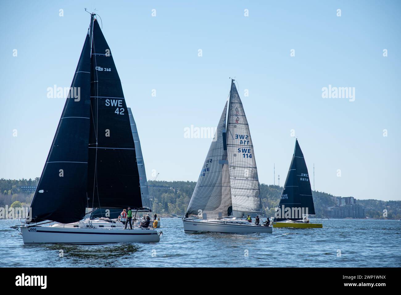 Lidingö runt 2023 regatta Stock Photo