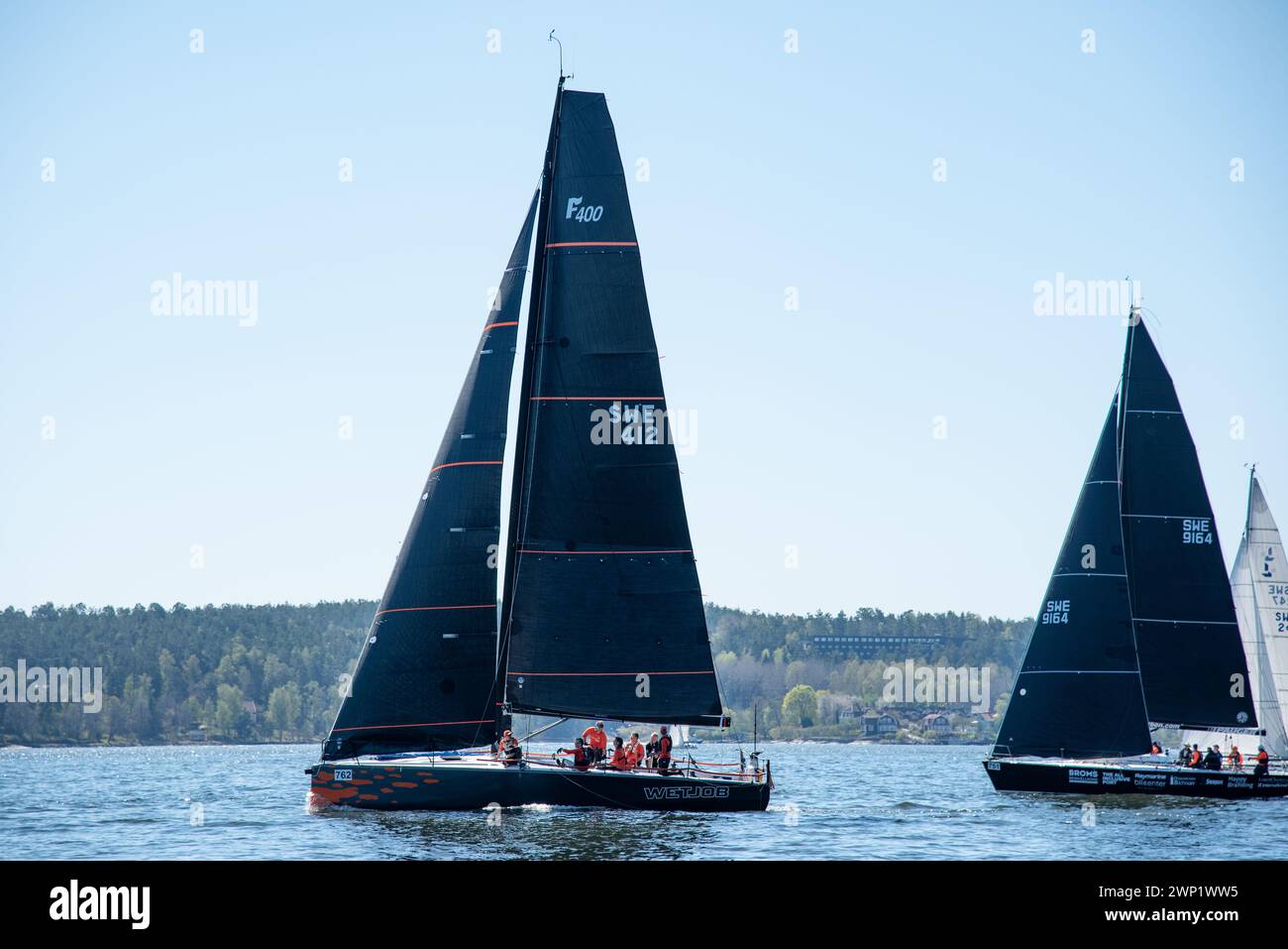 Lidingö runt 2023 regatta Stock Photo