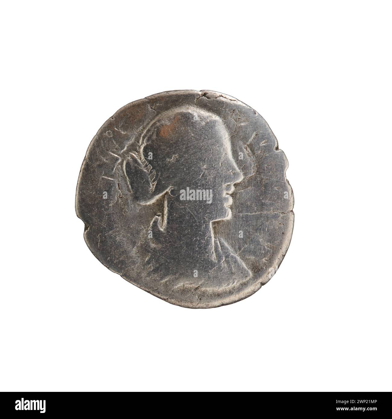 denarius; Lucius Werus (130-169; Roman emperor 161-169), Lucylla (149-182; Roman Empress 164-169); 164-169 (164-00-00-169-00-00); Stock Photo