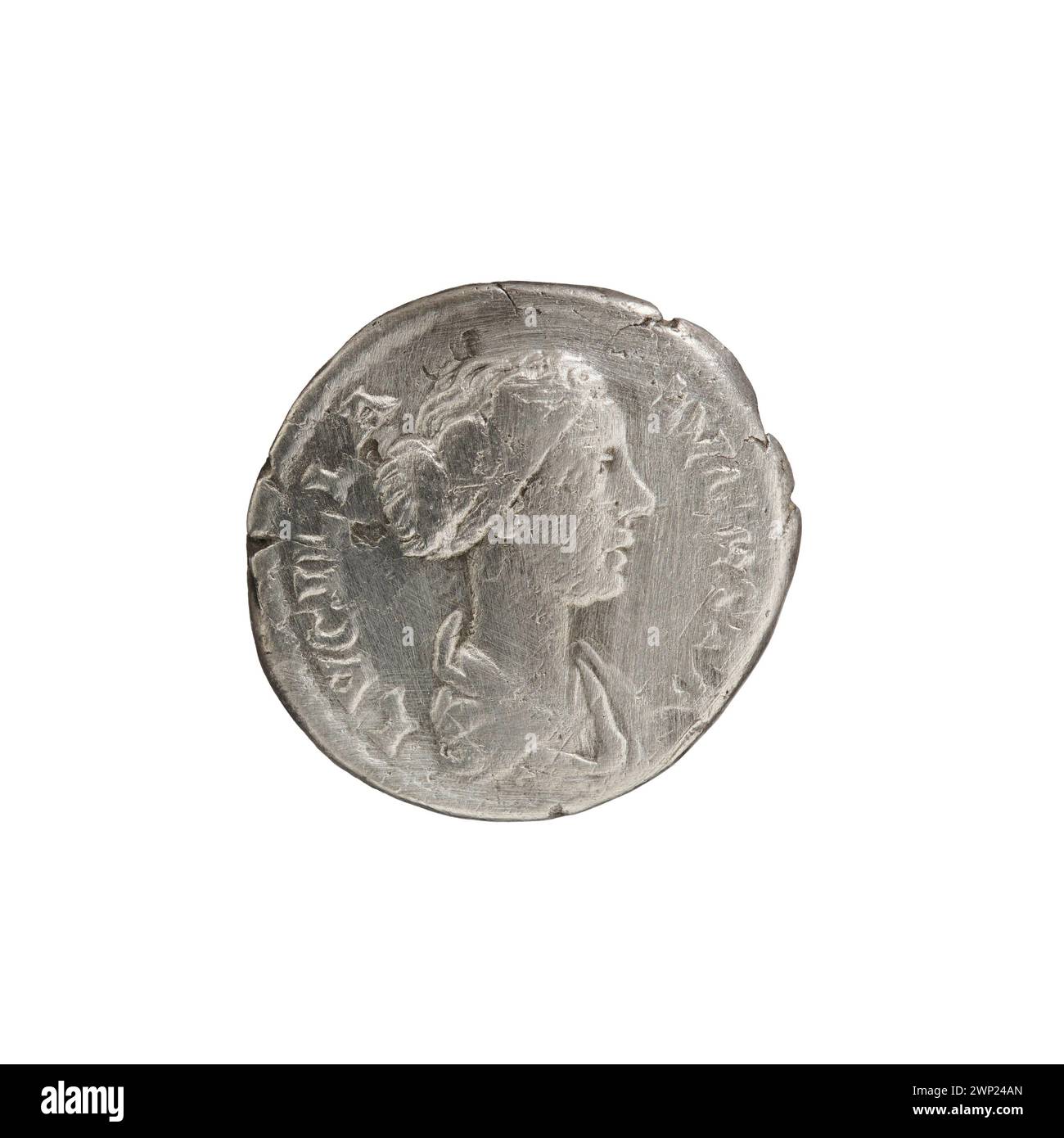 denarius; Lucius Werus (130-169; Roman emperor 161-169), Lucylla (149-182; Roman Empress 164-169); 164-169 (164-00-00-169-00-00); Stock Photo