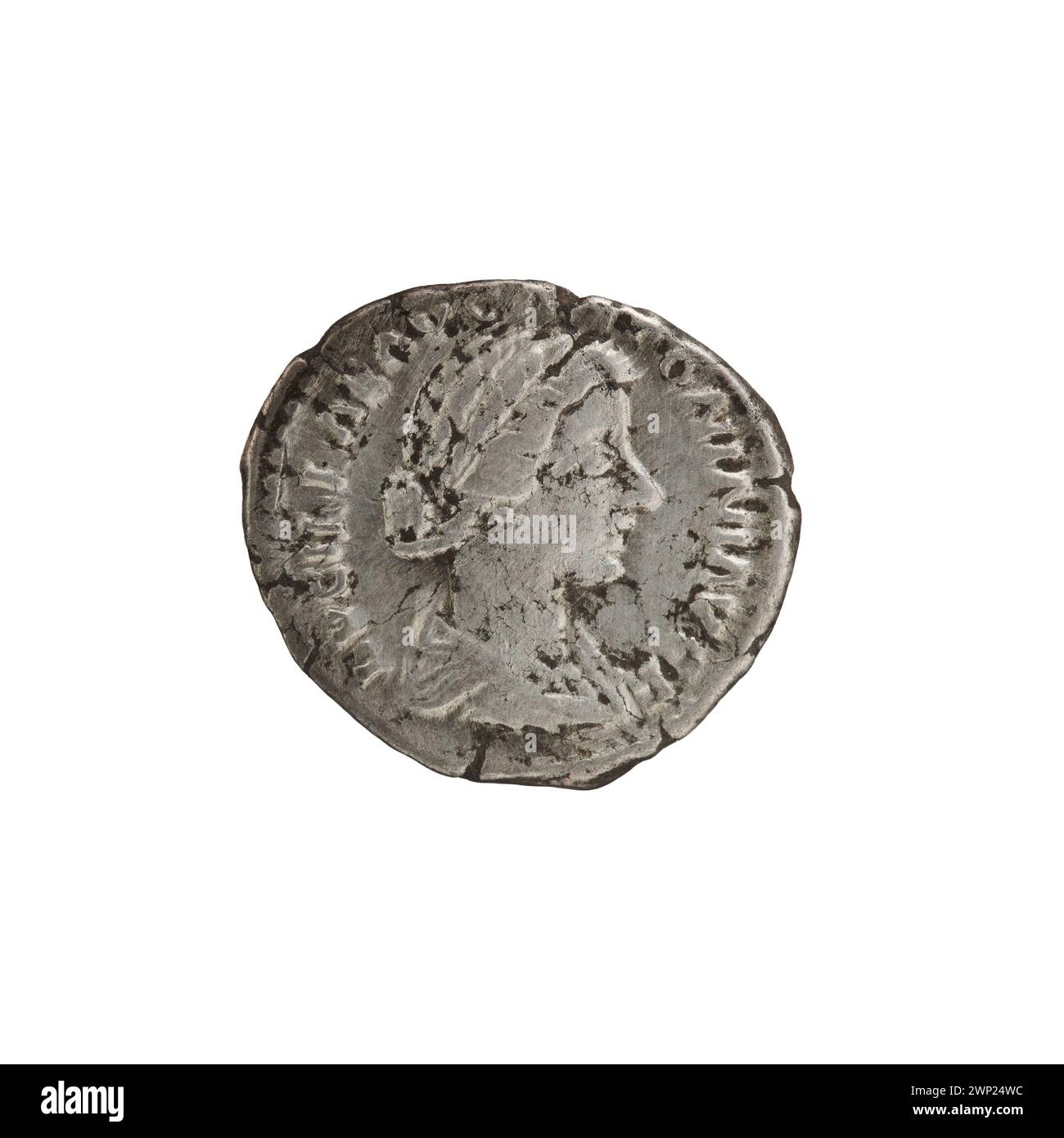 denarius; Lucius Werus (130-169; Roman emperor 161-169), Lucylla (149-182; Roman Empress 164-169); 164-169 (164-00-00-169-00-00); Stock Photo