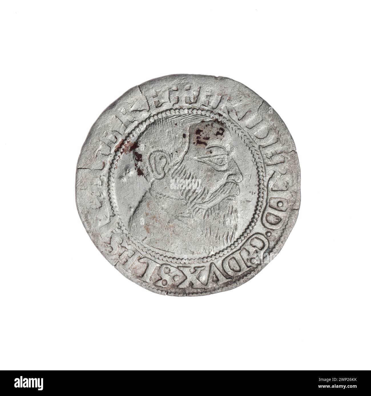 1543 penny depicting Fryderyk II, Prince of Brest-Legnica, featuring ...