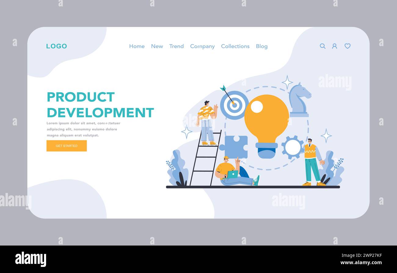 Product Development Web Or Landing Page Teams Collaborate On Creative