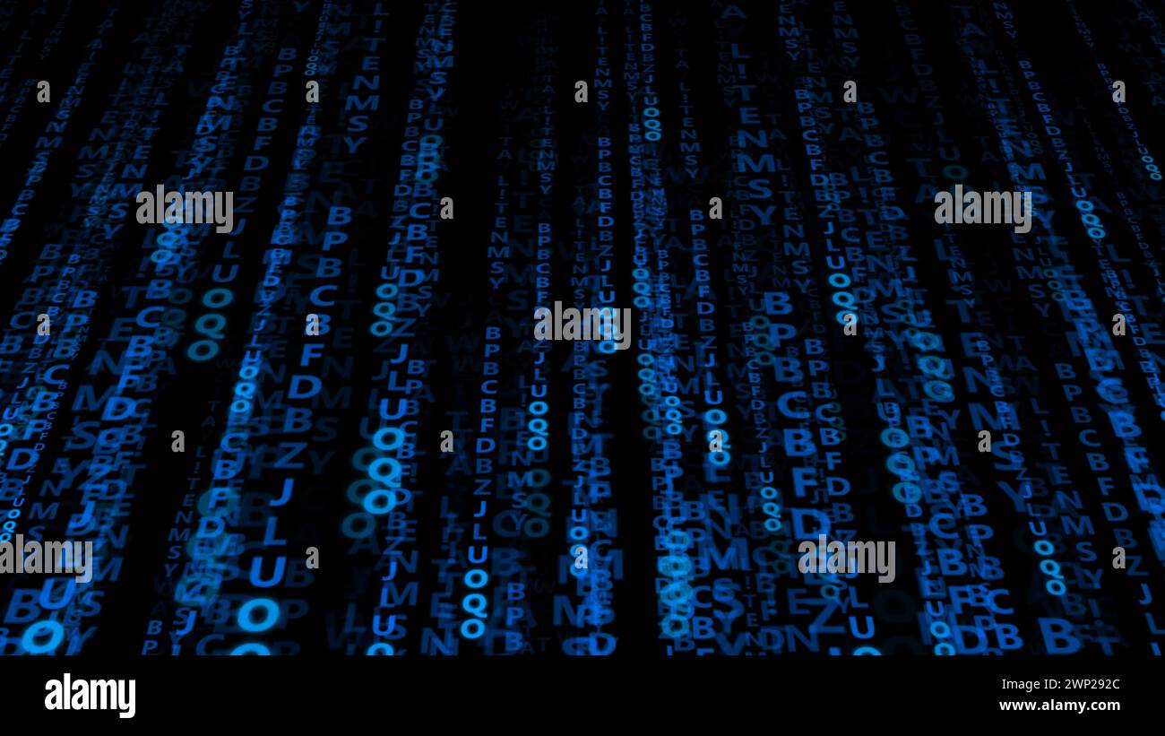 Computer matrix letters hi-res stock photography and images - Alamy