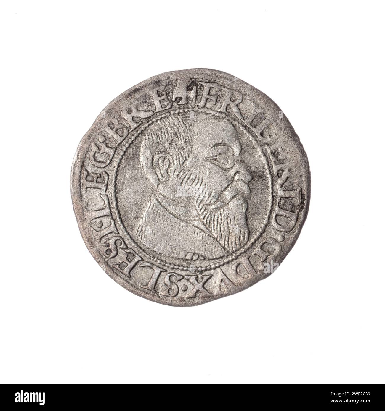 Fryderyk II (1480-1547), Prince of Brzeg-Legnica, on a 1543 penny ...