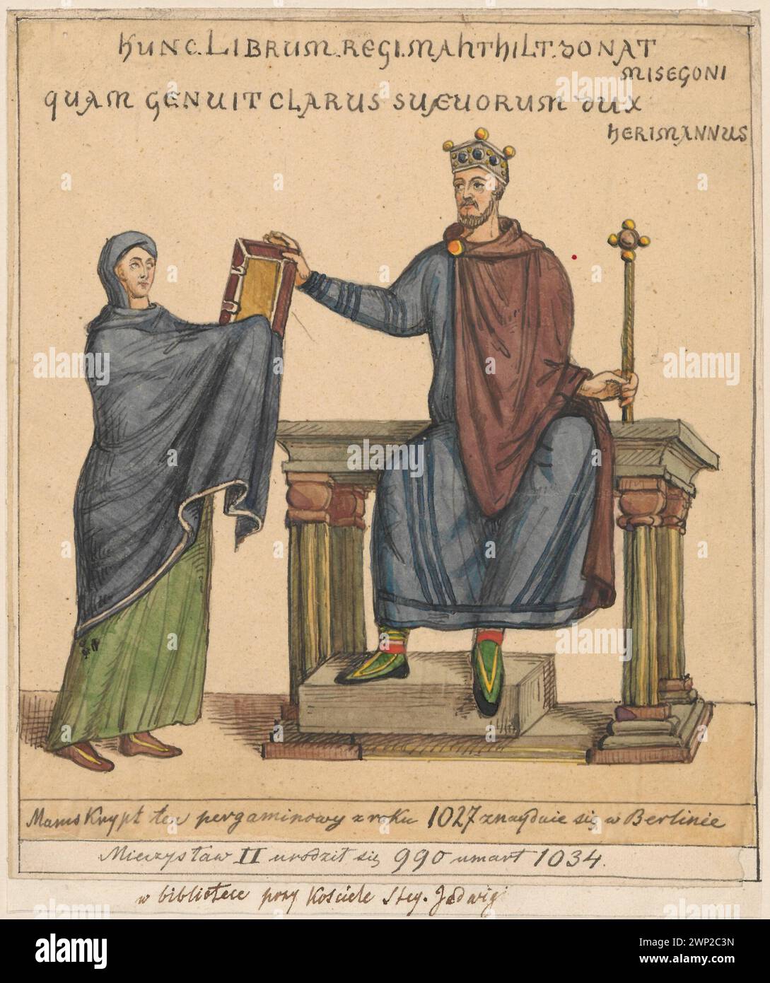 Mieszko ii lambert krol polski 990 1034 ikonografia hires stock