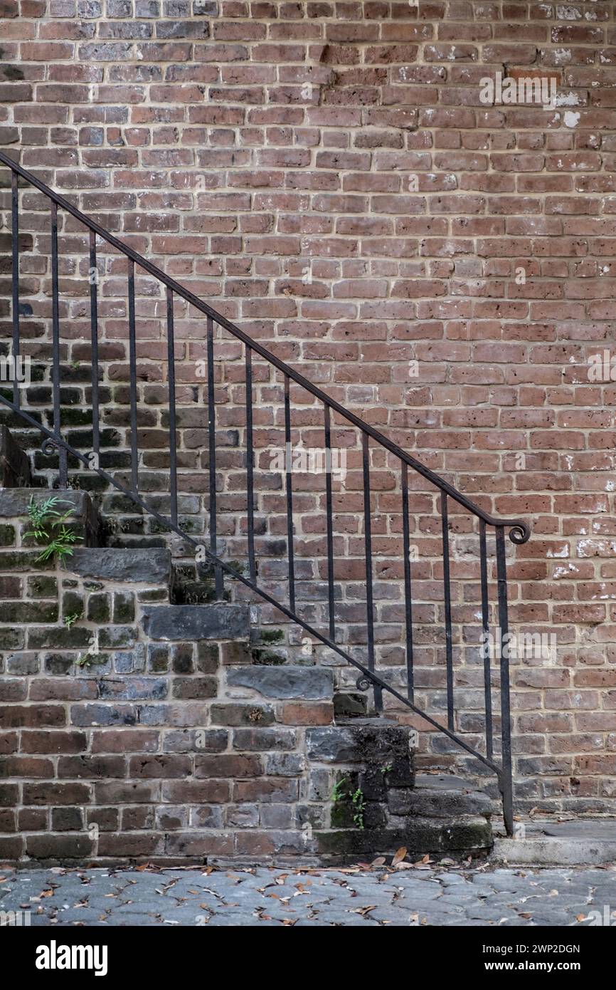 Old Stairway, Savannah, GA Stock Photo