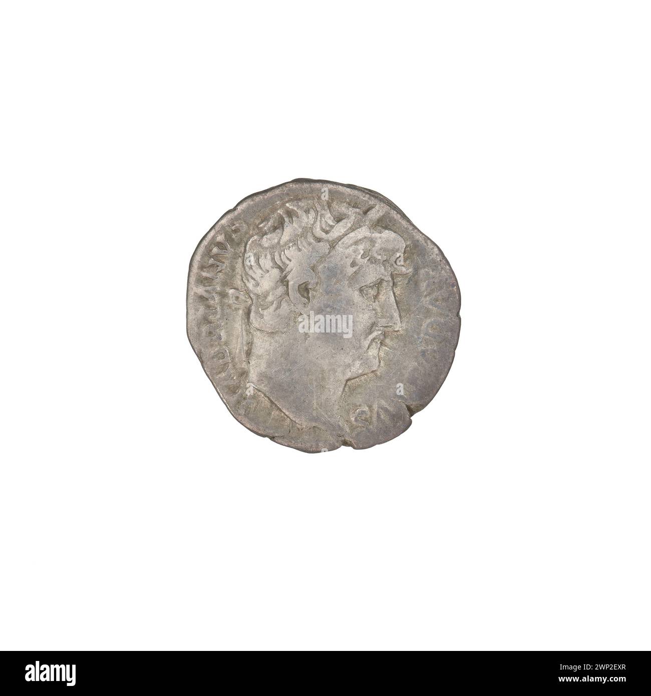 denarius; Hadrian (76-138; Roman emperor 117-138); 125-128 (114-00-00-117-00-00);Pudicitia (personification), heads, veils, laurel wreaths Stock Photo
