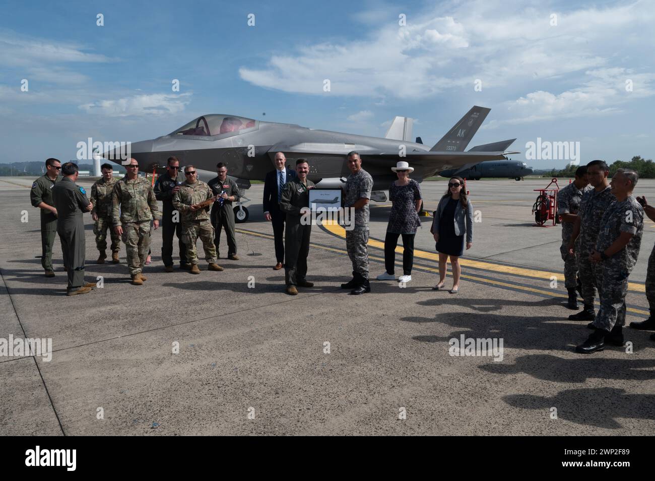 Community event introduces F-35 Lighting II to Bruneiat Royal Brunei Air Force Base Rimba, Brunei, March 1, 2024 Stock Photo