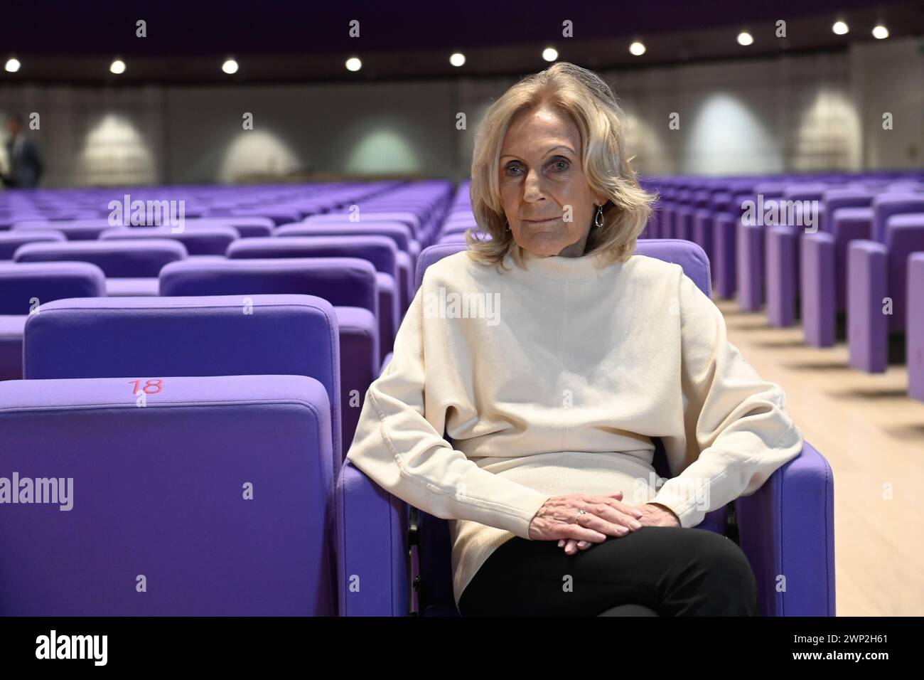 Zlin, Czech Republic. 05th Mar, 2024. A news conference with architect Eva Jiricna on the occasion of her 85th birthday and naming of hall of the Zlin Congress Centre take place in Zlin, on March 5, 2024. Jiricna is author of the centre and other buildings in Zlin. Credit: Dalibor Gluck/CTK Photo/Alamy Live News Stock Photo
