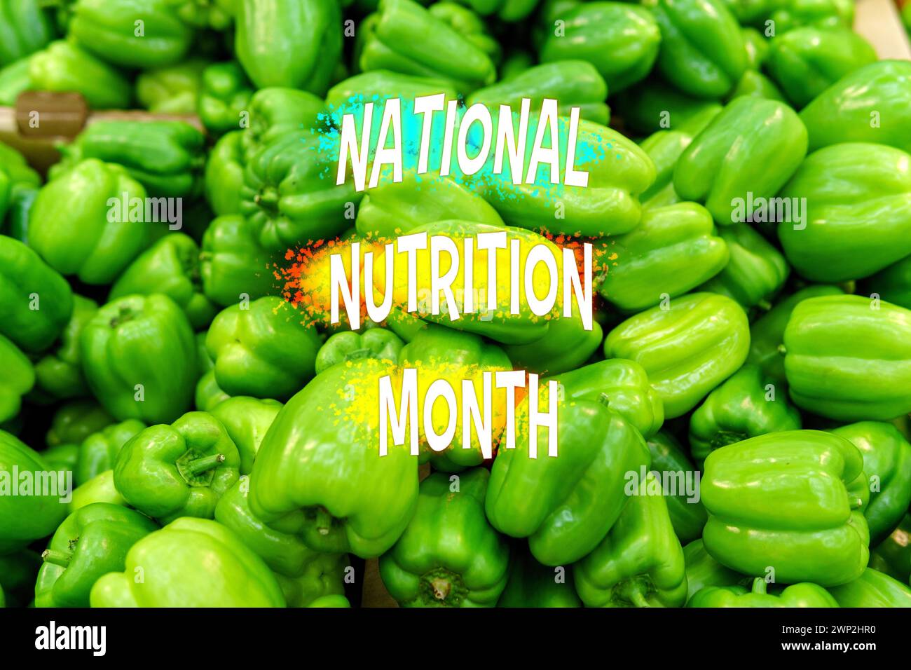 Fresh bell peppers captures the essence of National Nutrition Month