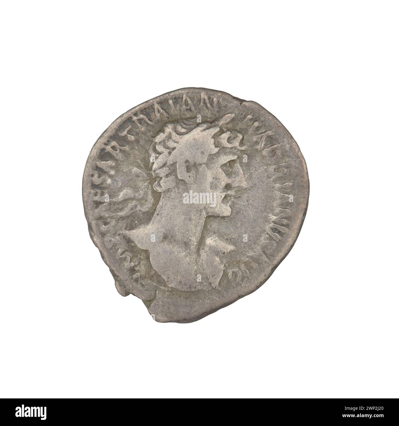 denarius; Hadrian (76-138; Roman emperor 117-138); 118 (114-00-00-117-00-00);Fortuna (personification), heads, reins, laurel wreaths Stock Photo
