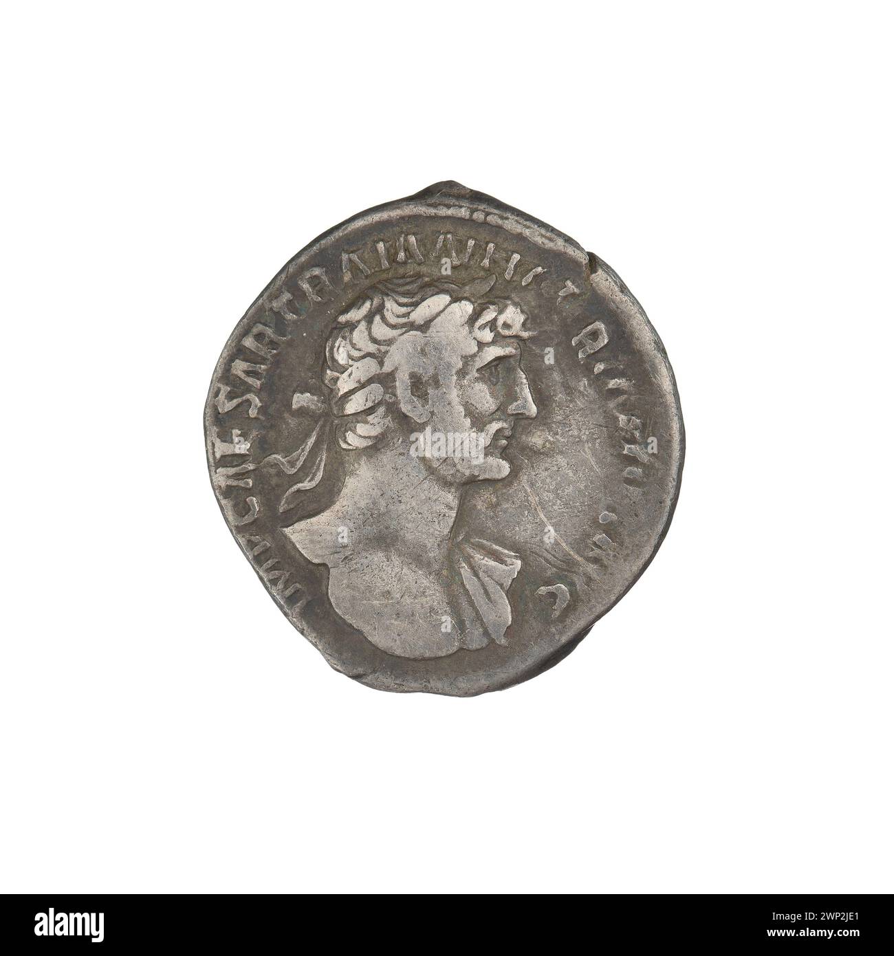 denarius; Hadrian (76-138; Roman emperor 117-138); 118 (118-00-00-118-00-00);Salus (Personification), Patery, Busters, Bay Wreaths Stock Photo