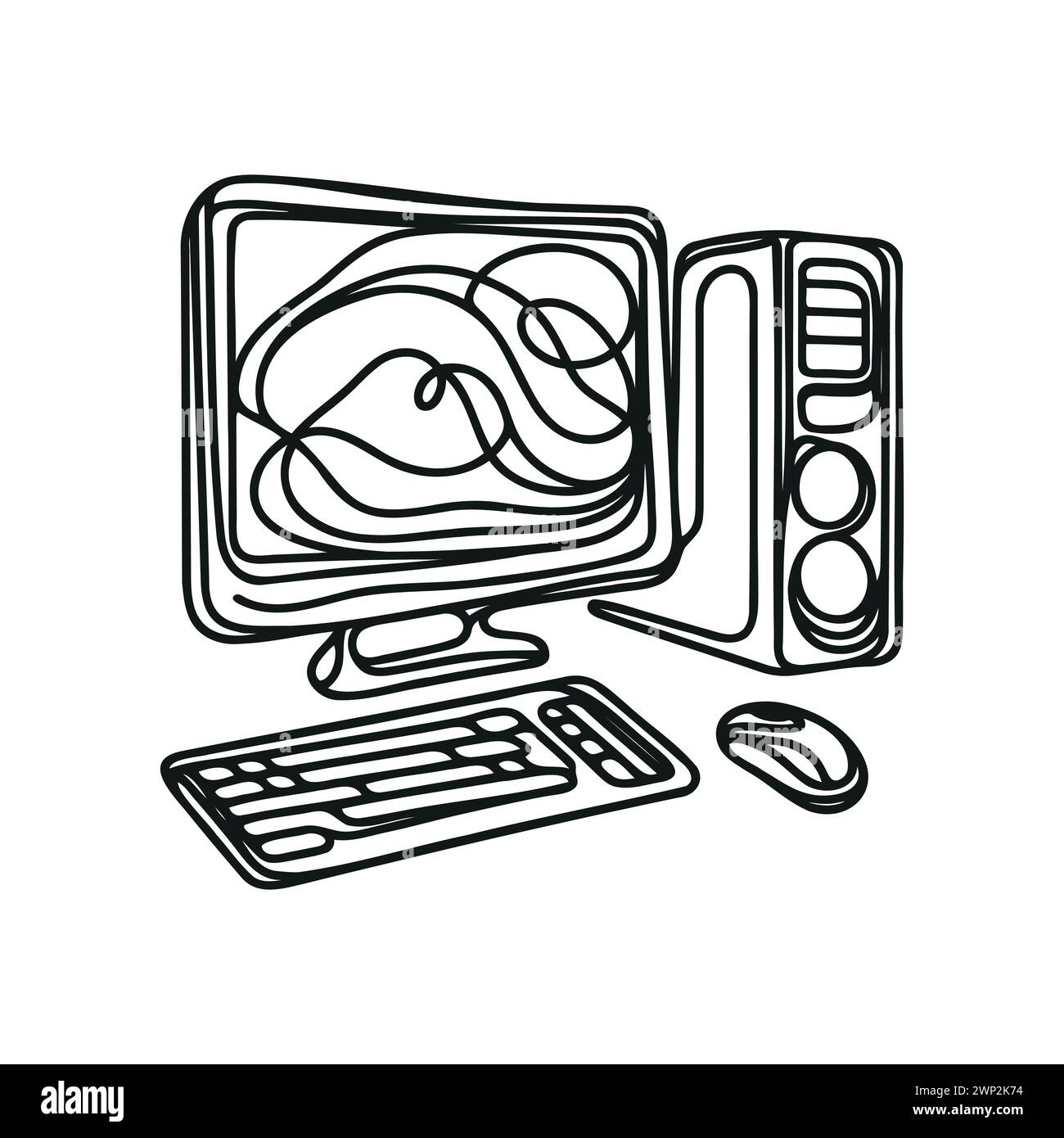 Line drawing electronic device hi-res stock photography and images - Alamy