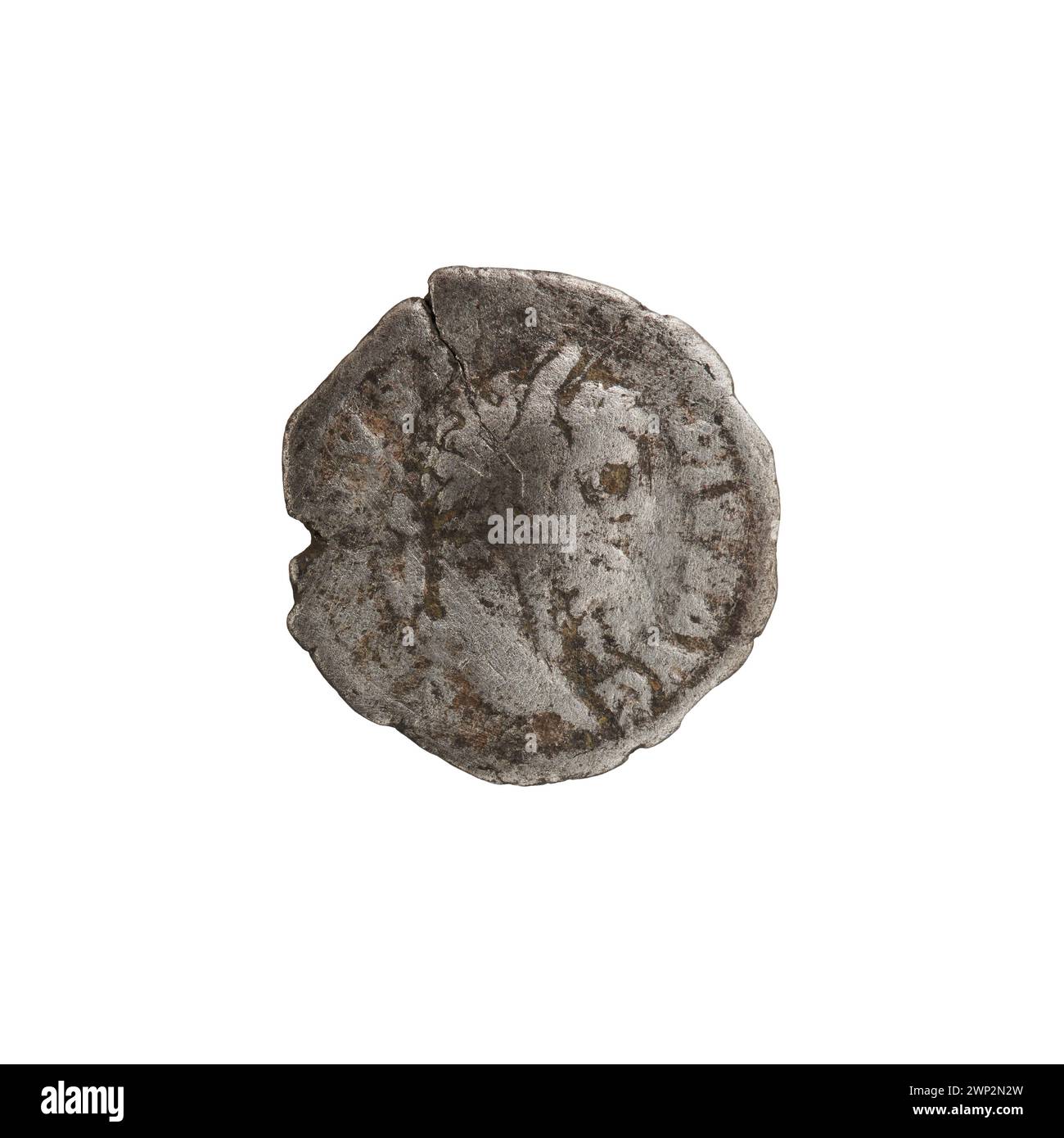 Minted between 201 and 210 AD, this denarius features a laureate bust ...