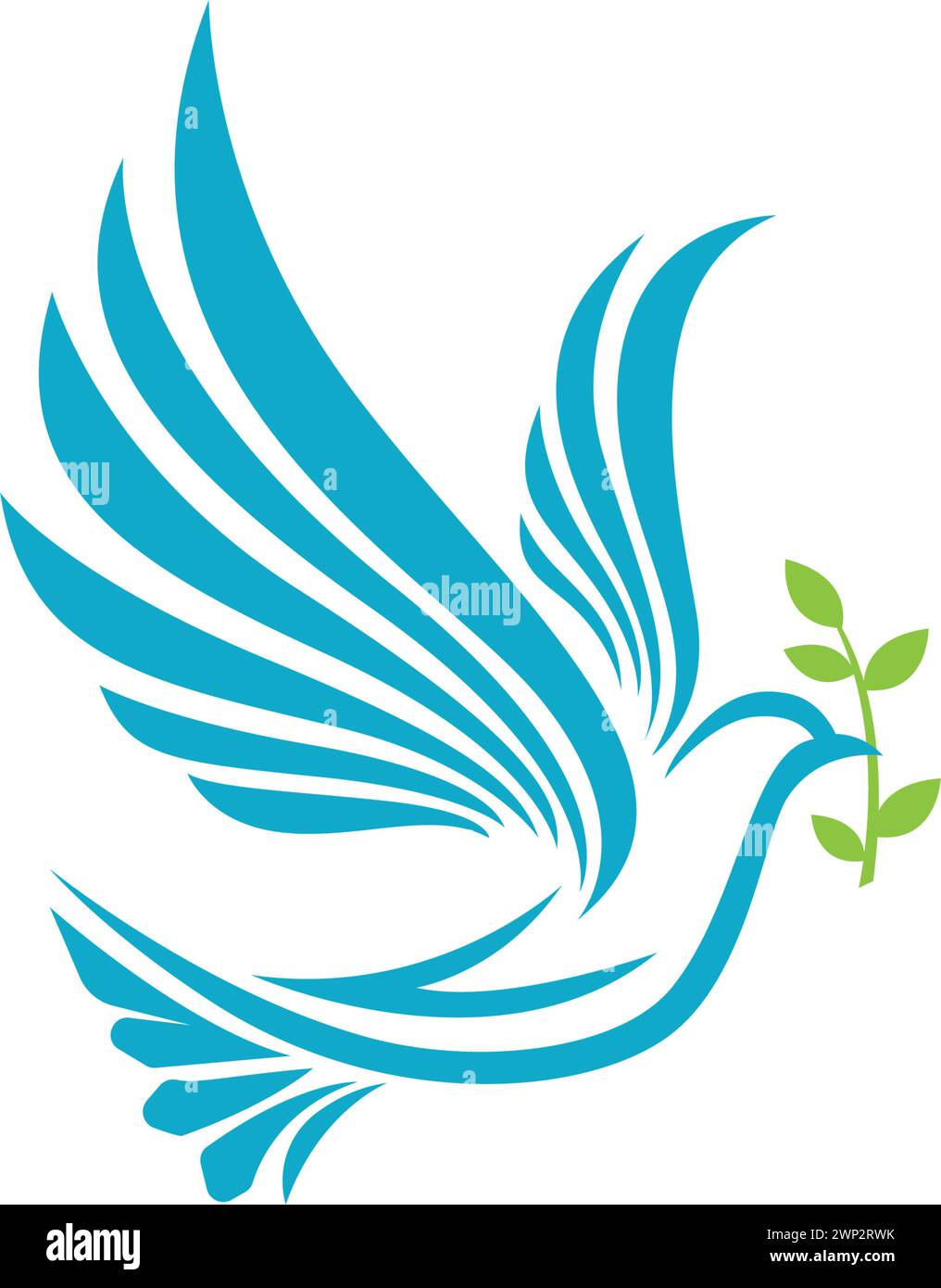Bird wing Dove Logo Template vector illustration Stock Vector Image ...