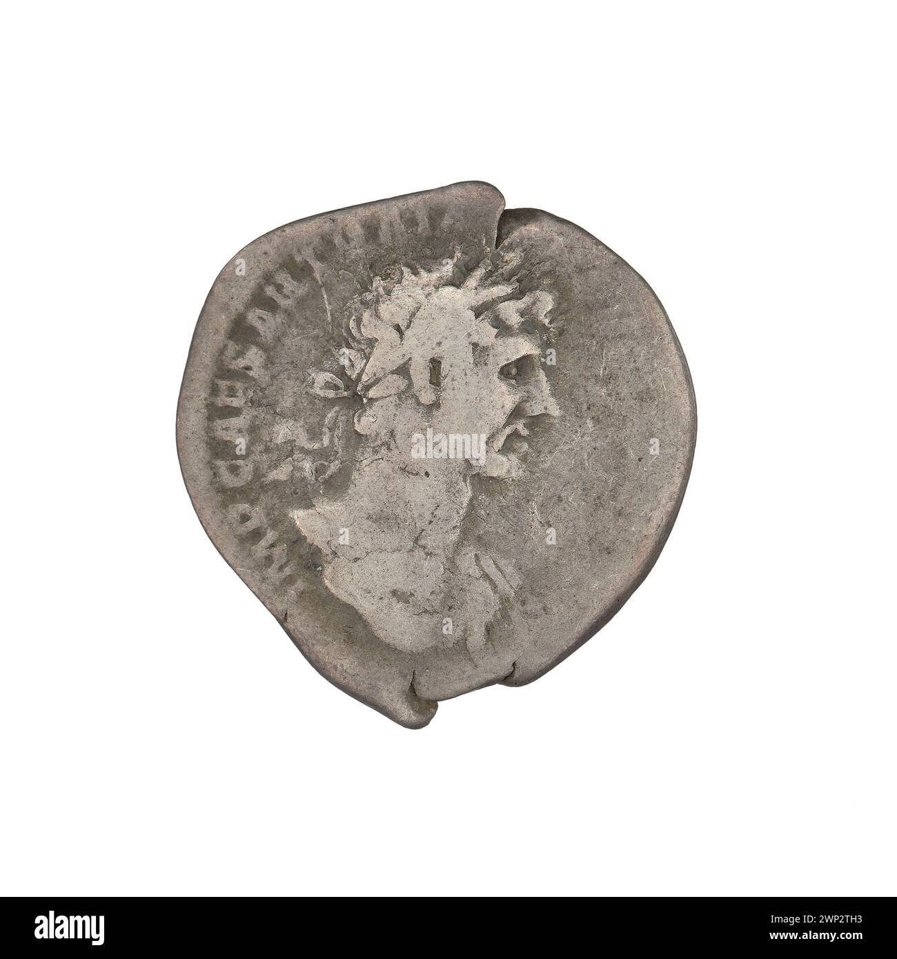 denarius; Hadrian (76-138; Roman emperor 117-138); 118 (114-00-00-117-00-00);Fortuna (personification), heads, reins, laurel wreaths Stock Photo