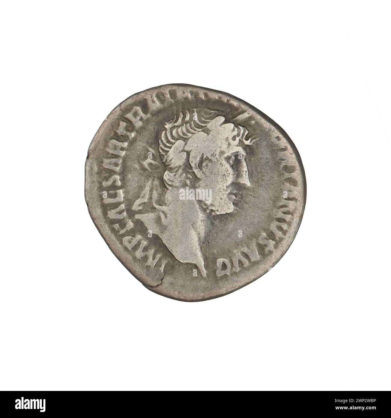 denarius; Hadrian (76-138; Roman emperor 117-138); 119-122 (118-00-00-118-00-00);Steps, branches, bans, laurel wreaths Stock Photo